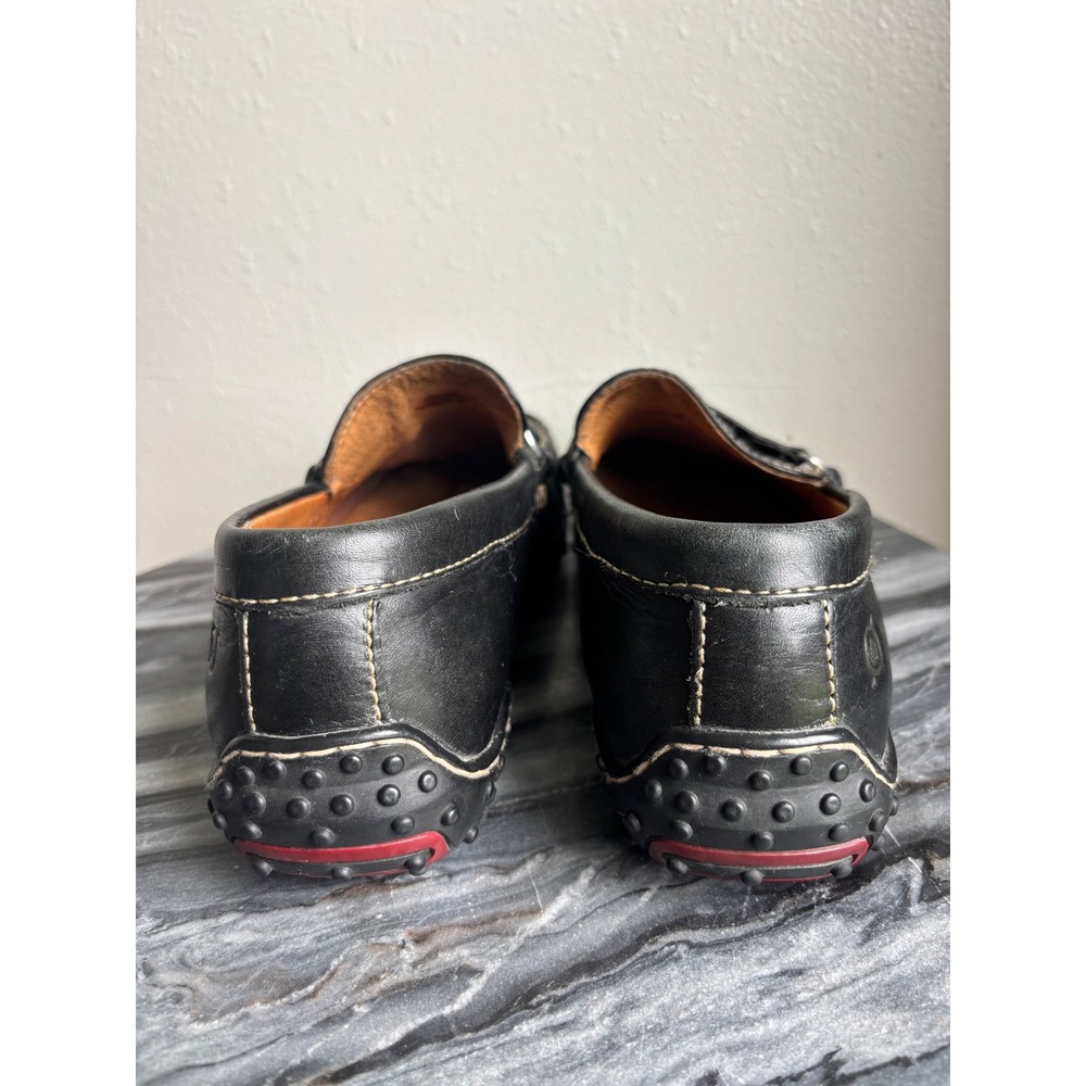 Born Womens Black Leather Driving Loafers Moc Toe Slip On Shoes W37651 Size 7.5 - Picture 5 of 8